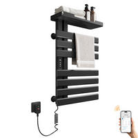 HEIZKÖRPER Elektrisch 76/50 cm Schwarz 253 W mit WLAN, Ablage und Carbon-Heizung - Schwarz, Metall (50/76/18.5cm) - S'AFIELINA