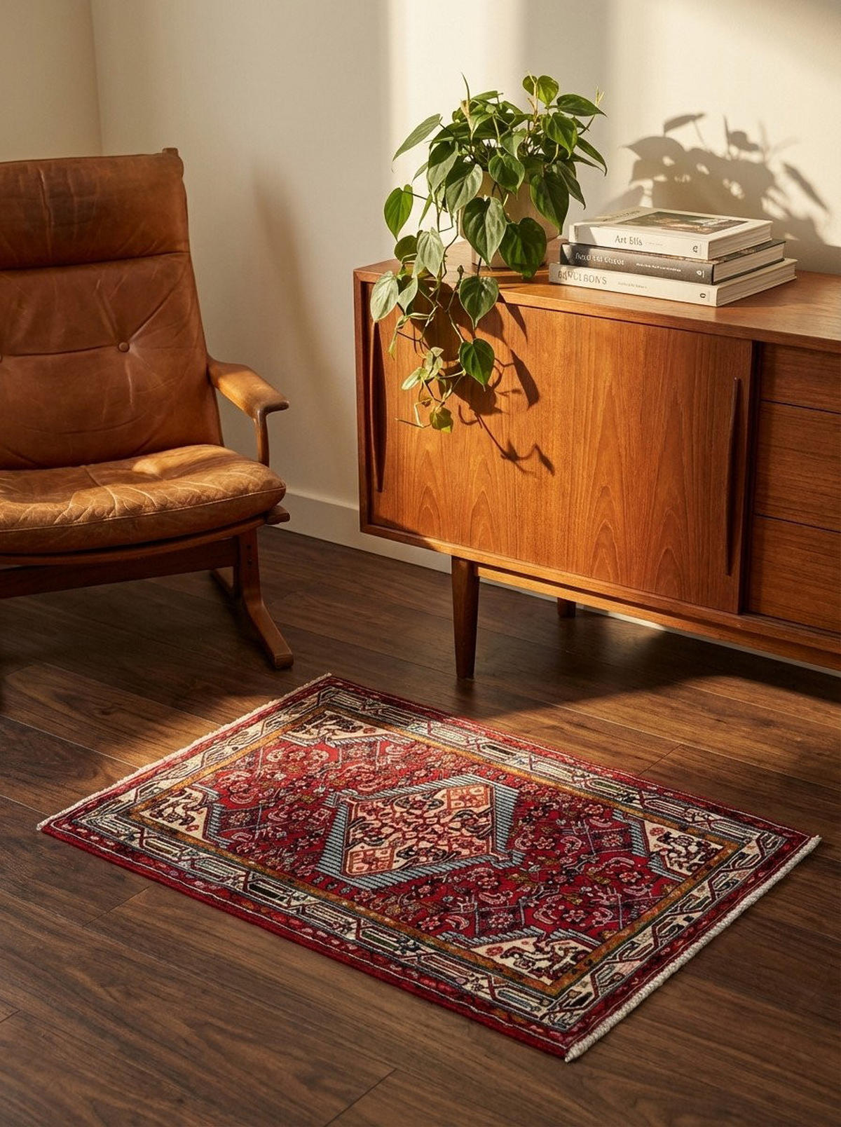 TEPPICH Assadabad Rot 118/73 cm Schurwolle - Rot, Textil (73/118cm) - Looma