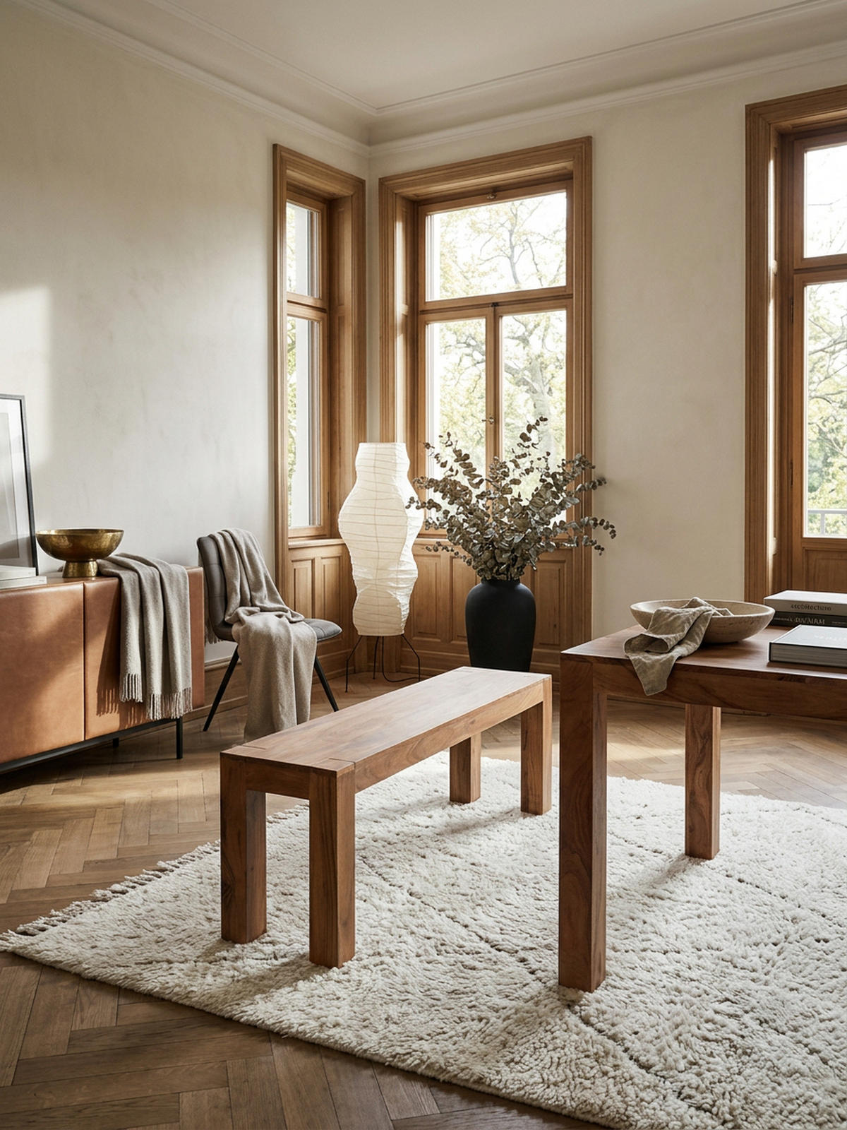 SITZBANK Massivholz Landhausstil handgefertigt, Beige 140x35x45 cm - Beige, Holz (140/45/35cm) - KADIMA DESIGN