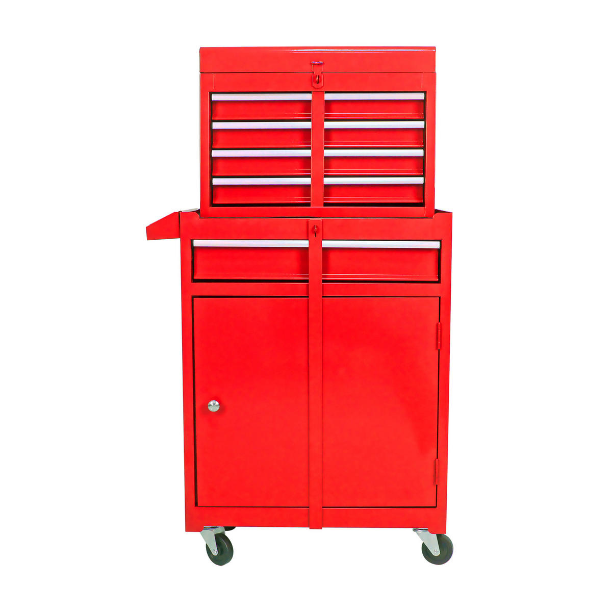 KOMBINATIONSKOFFER – mit 5 Schubladen (rot) - Rot, Metall (28/102/58.5cm) - DCA