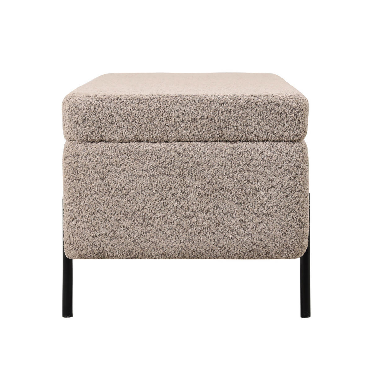 AUFBEWAHRUNGSBANK aus Bouclé, taupe - Taupe, Textil (110/40/45cm) - Giga Meubel