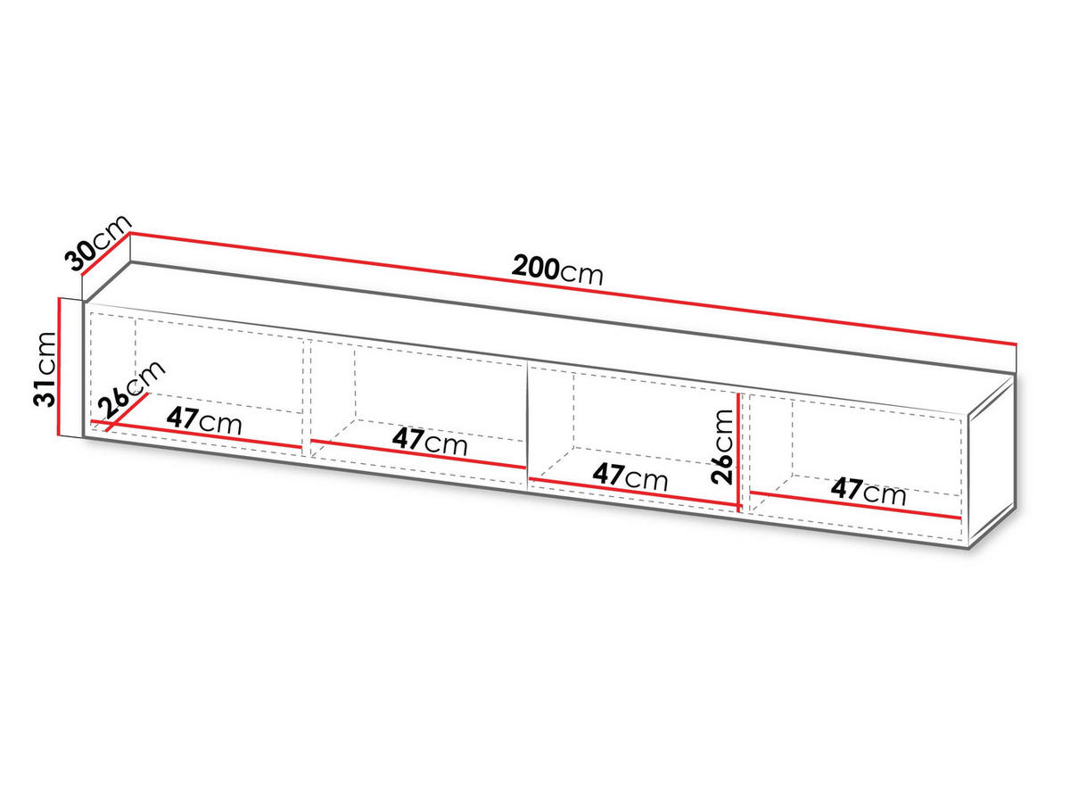 TV-LOWBOARD Capital 200 - Kaschmir, Holzwerkstoff (200/31/30cm) - MIRJAN24