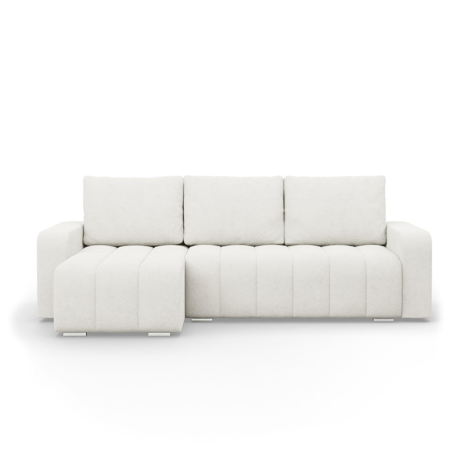 ECKSOFA MIT SCHLAFFUNKTION ABRIELLE BONELL Creme - Creme, Textil (144/237cm) - Mebligo