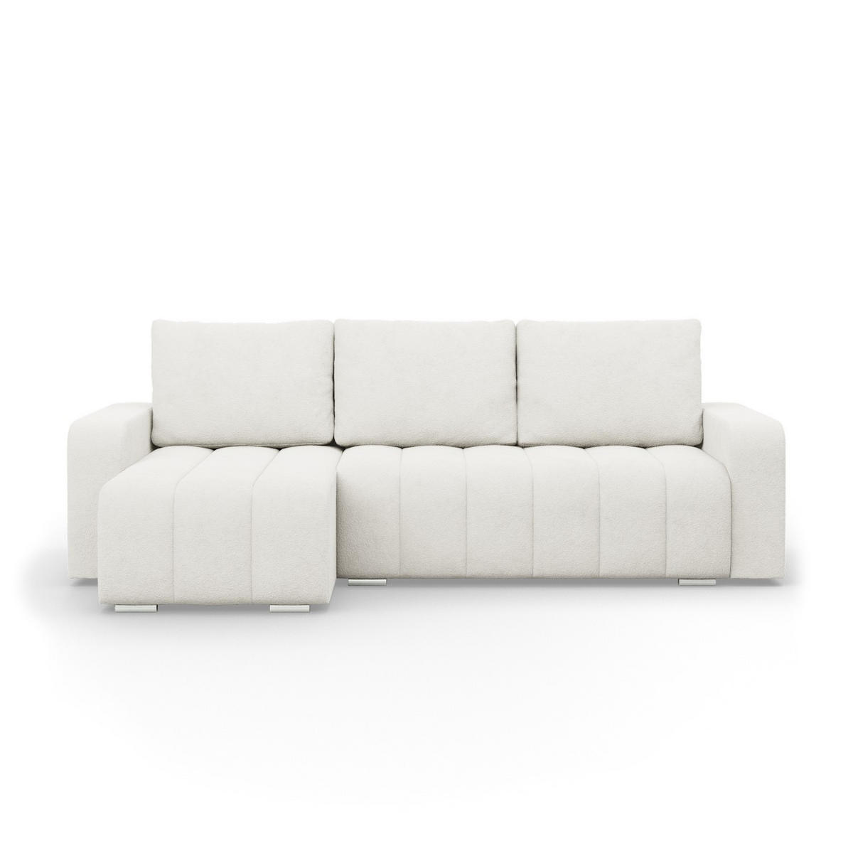 ECKSOFA MIT SCHLAFFUNKTION ABRIELLE BONELL Creme - Creme, Textil (144/237cm) - Mebligo