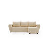 ECKSOFA ZEUS L Monolith 02 Rechts mit Schlaffunktion - Beige, Textil (251/140cm) - Bedante