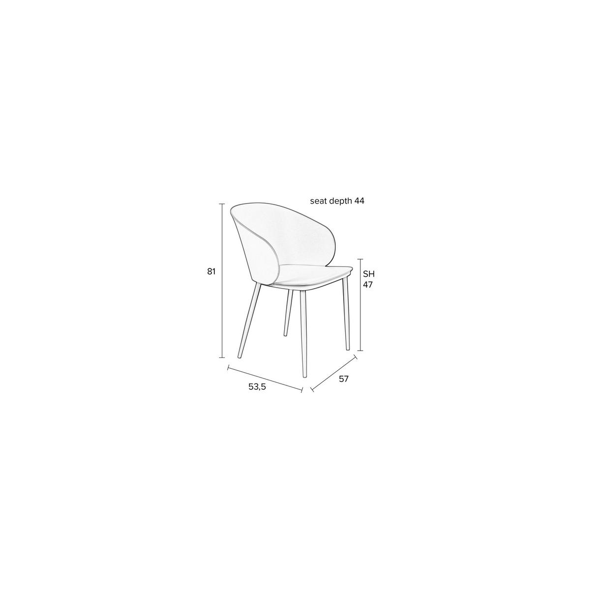 ESSZIMMERSTUHL Gigi Beige - 2 er Set - Weiß, Kunststoff (56.5/80.5/55.5cm) - Housecraft Living