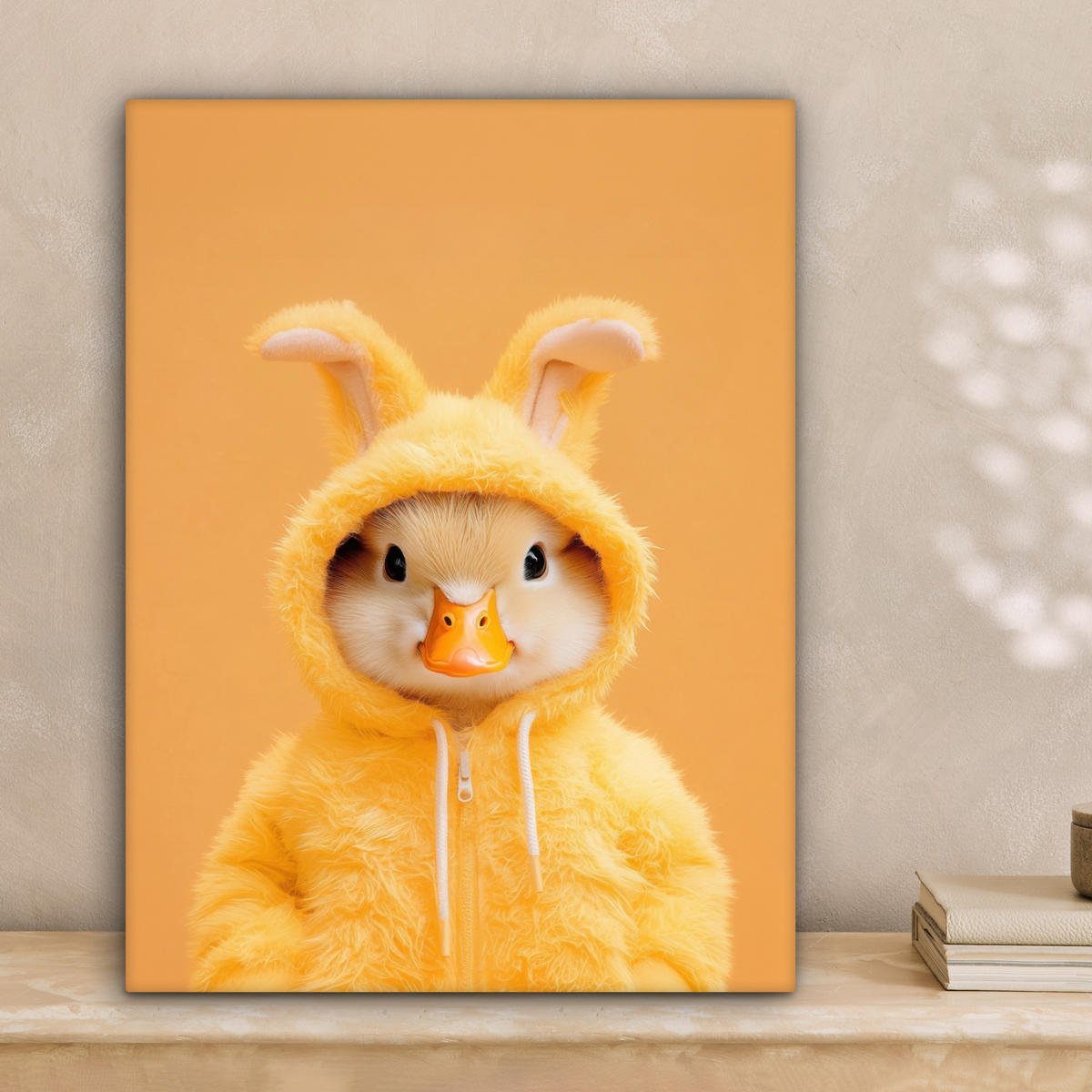 LEINWANDBILD Osterhase - Kostüm - Ente Room Decor 30x40 cm - Gelb, Textil (30/40cm) - MuchoWow