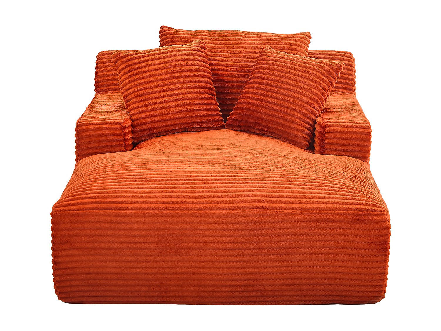 RECAMIERE ohne Schlaffunktion - 1 Person, 2 Personen - samt - terracotta Donilia - Terracotta, Textil (120/72/168cm) - Vente-Unique