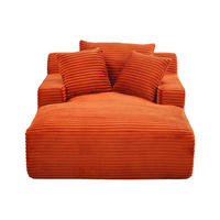 RECAMIERE ohne Schlaffunktion - 1 Person, 2 Personen - samt - terracotta Donilia - Terracotta, Textil (120/72/168cm) - Vente-Unique