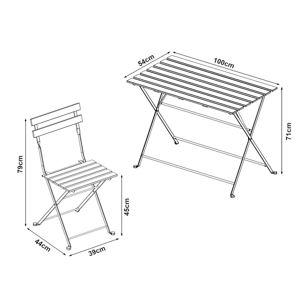 GARTENMÖBEL-SET 5 TLG. Bovino - Schwarz/Naturfarben, Holz/Metall - casa.pro