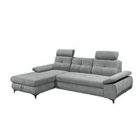 ECKSOFA mit Schlaffunktion und Bettkasten - Schwarz/Grau, Kunststoff/Textil (274/177cm) - ed exciting design