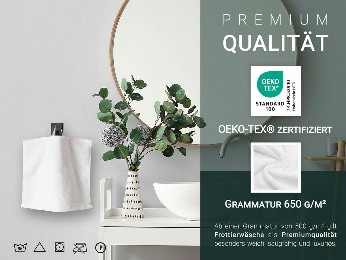 SEIFTÜCHER, 10er-Set, 100% Baumwolle - Weiß, Textil (30/30cm) - Zollner