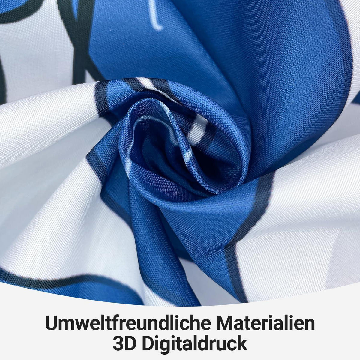 DUSCHVORHANG Blaublatt 180 x 180 cm - Blau, Textil (180/180cm)