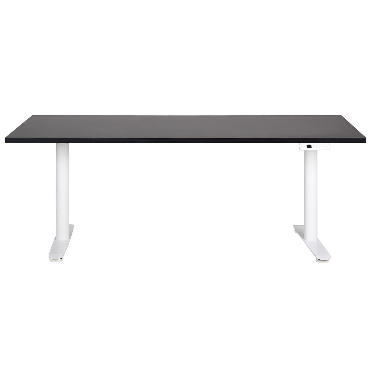 SCHREIBTISCH schwarzweiß 180/72 cm elektrisch höhenverstellbar Destin IV - Schwarz/Weiß, Holz (72/180/67cm) - Beliani
