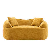 2-SITZER Sofa 170/87/65 cm mit Armlehnen in Gelb – Schaumstoff- und Federkernkomfort - Gelb, Kunststoff (170/70/87cm) - BEAOK