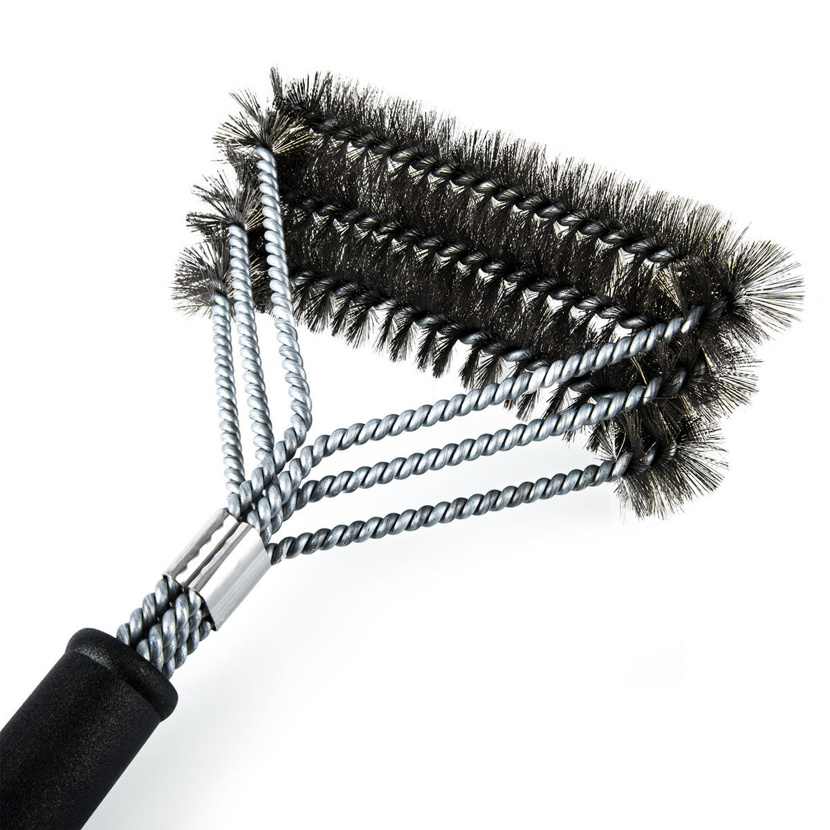 GRILLBÜRSTE Ragnar Edelstahlbürste - Schwarz, Metall (42cm) - Blumtal