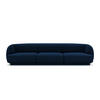 SOFA Miley aus Samt königsblau 3 Sitzplätze - Blau, Textil (90/70/255cm) - Micadoni