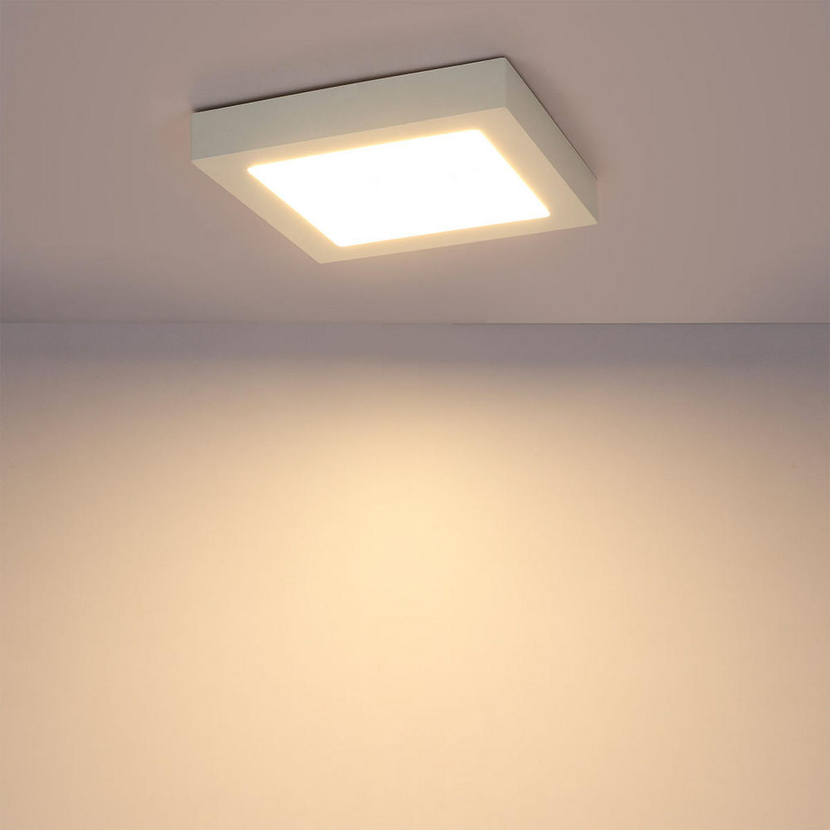 LED DECKENLEUCHTE Kunststoff Weiß - Weiß, Kunststoff (17.2/17.2/3.5cm) - Globo Lighting