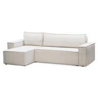 ECKSOFA Agi Creme 60 cm - Creme, Textil (244/83/142cm) - Pillovely