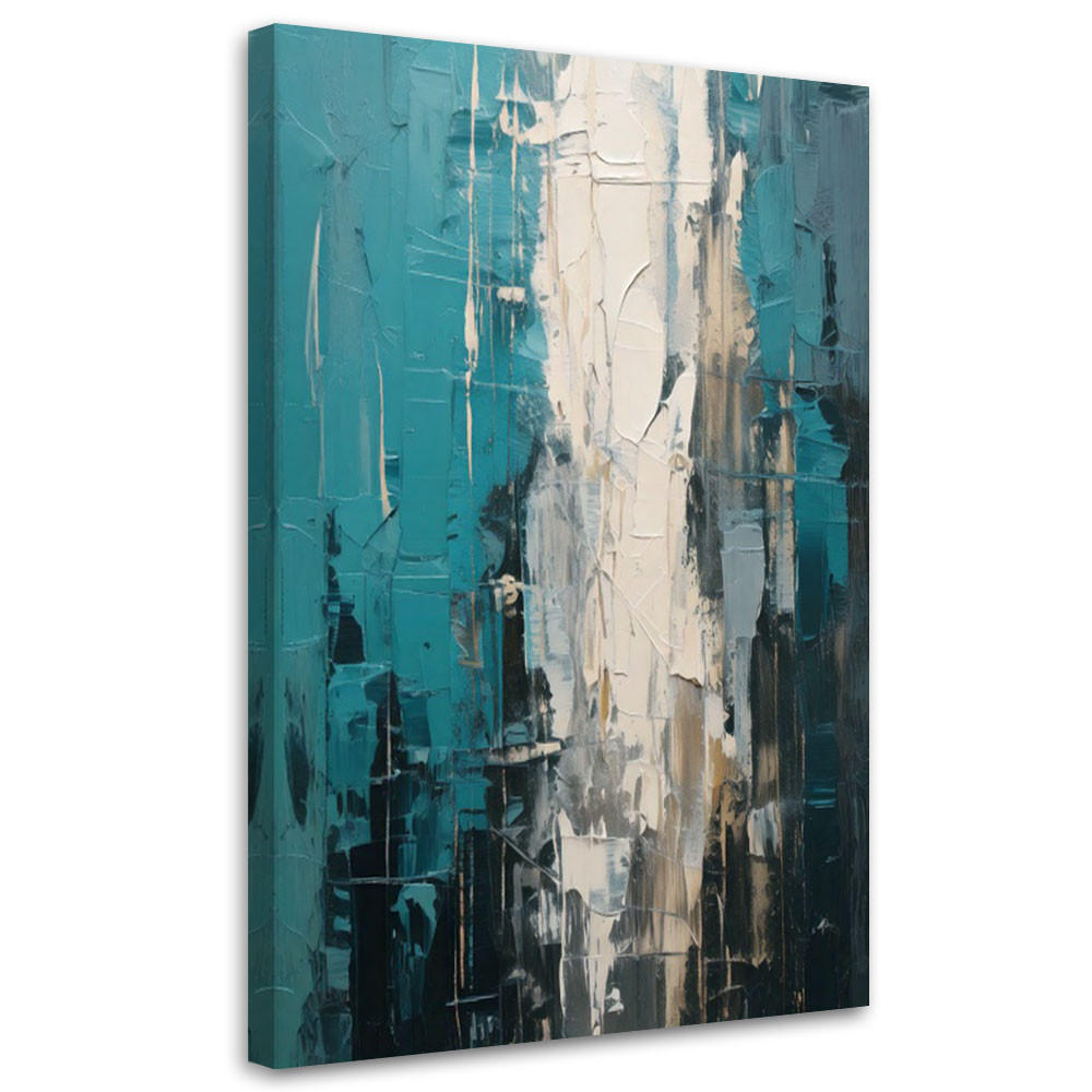 Feeby Leinwandbild Türkis 80x120 cm