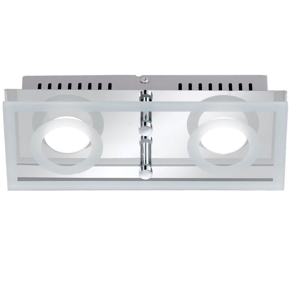 LED WANDLEUCHTE Metall Chrom Silber - Silberfarben, Glas (10/7/25cm) - Wofi