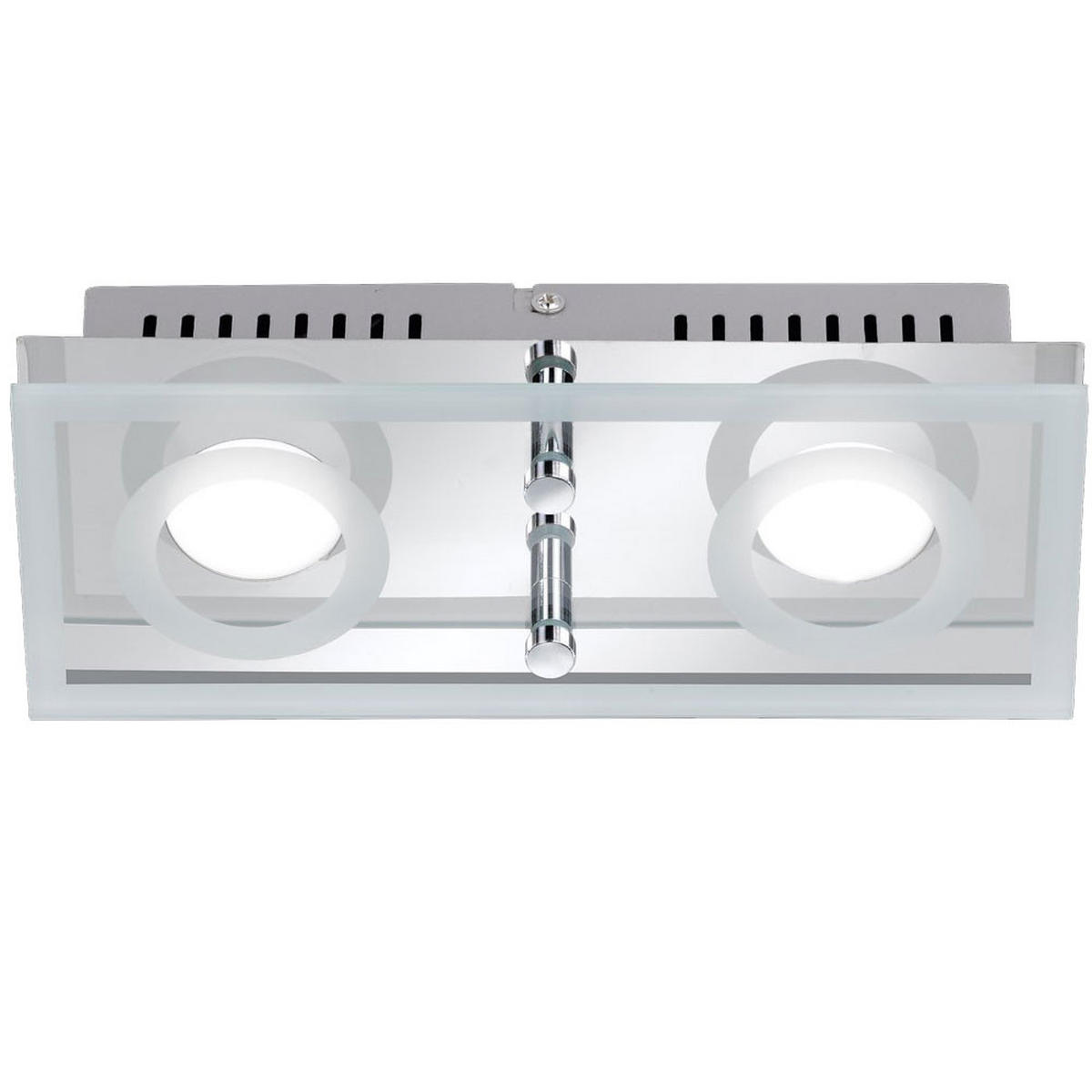 LED WANDLEUCHTE Metall Chrom Silber - Silberfarben, Glas (10/7/25cm) - Wofi