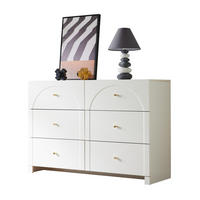 KOMMODE, 6 Schubladen, cremeweiß im romantischen Luxusstil, 120x40x82 cm, Weiß - Weiß, Holzwerkstoff (40/82/120cm) - Modfu