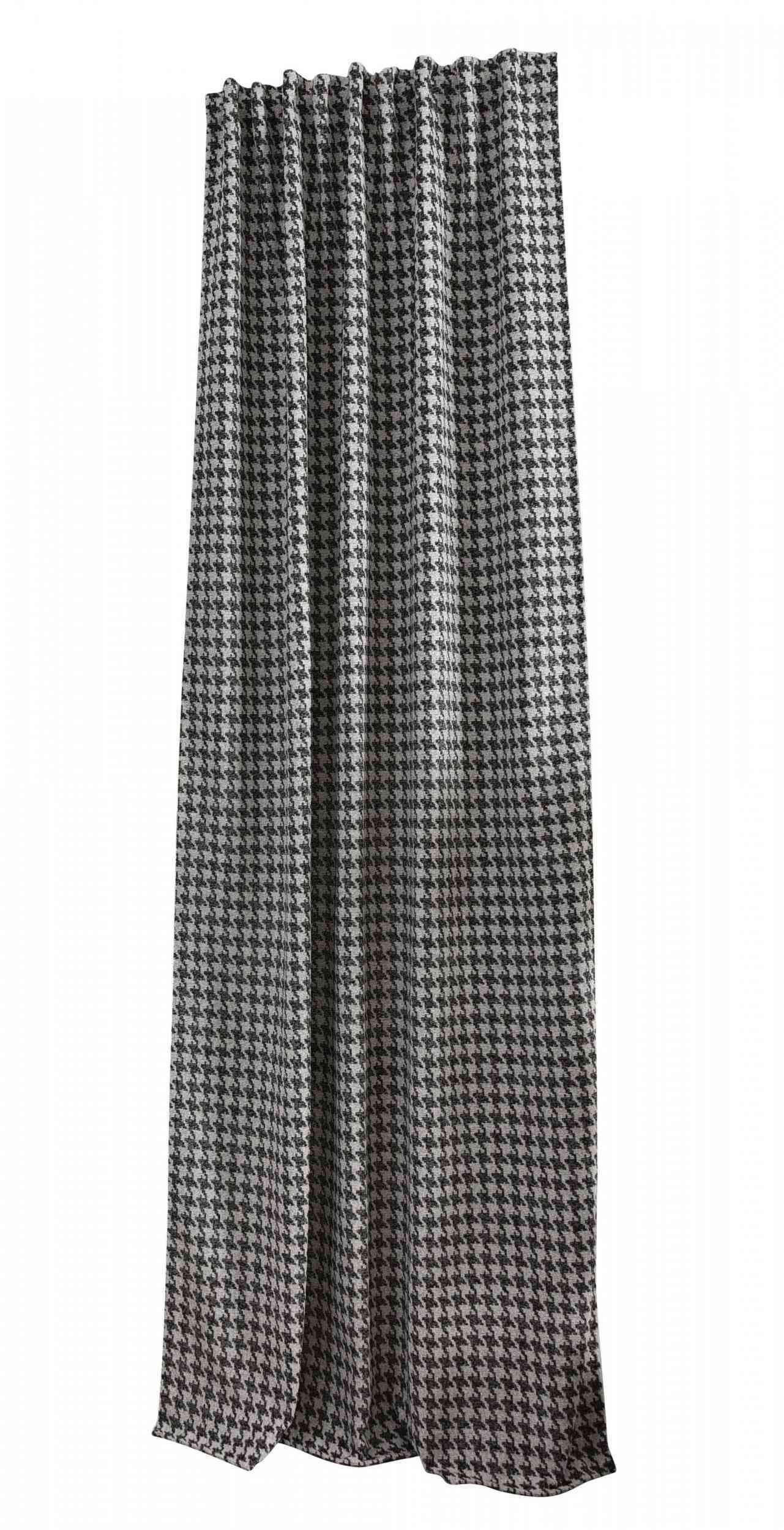 VORHANG PARIS HxB 245x140 cm Creme Schwarz - Creme, Textil (140/245cm) - Gardinenbox