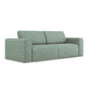 3-SITZER SOFA Strukturstoff Stoff Grün - Schwarz/Hellgrün, Kunststoff/Textil (224/80/103cm) - Makamii