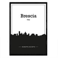 POSTER Brescia Skyline A3 Rahmenlos - Klar, Papier (29.7/5/42cm) - Nacnic