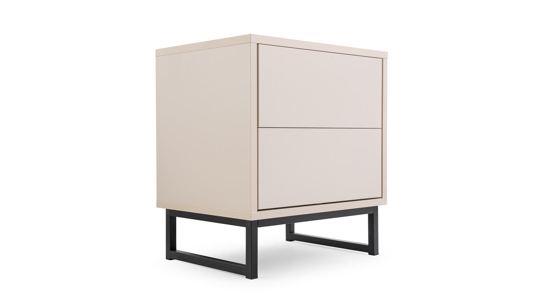 NACHTTISCH Genua, Beige, 2 Schubladen, Modern & Elegant - Beige, Holzwerkstoff (43/48/34cm) - Bettso