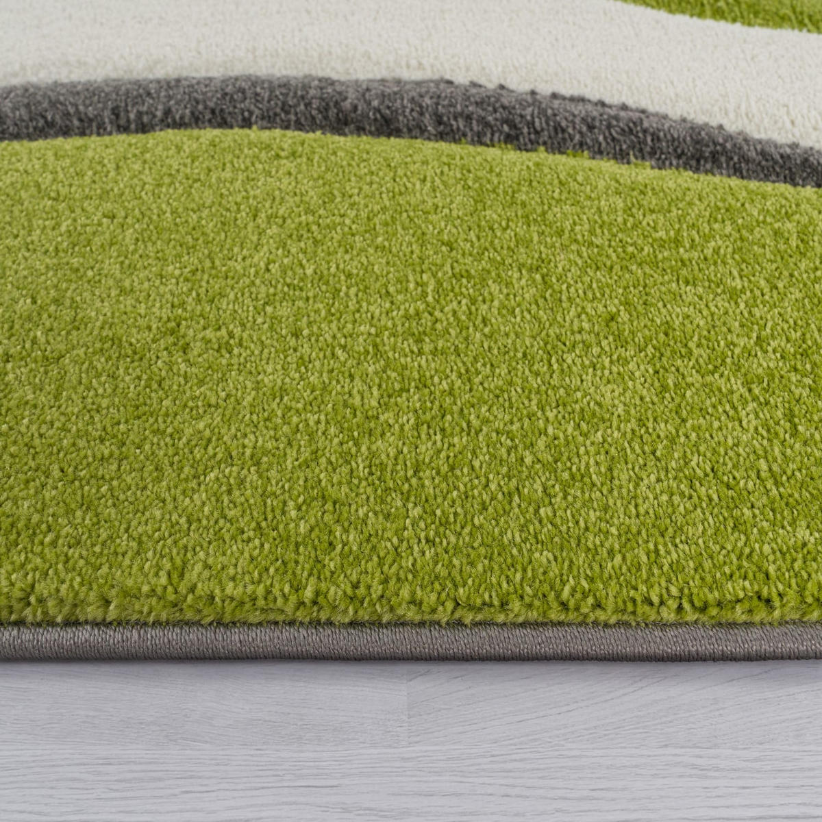 TEPPICH Kurzflor Karo Wohnzimmer schmutzabweisend Grün Rechteckig 120x170 - Grün, Textil (120/170cm) - KADIMA DESIGN