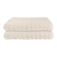 DUSCHTUCHSET Neapel 2-teilig - Creme, Textil (70/140cm) - SCHIESSER