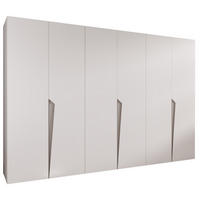 DREHTÜRENSCHRANK 202/300/52 6-türig - Beige/Weiß, Holz/Metall (300/202/52cm) - Abiks Möbel