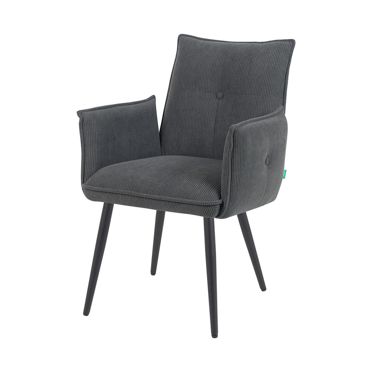 ESSZIMMERSTUHL Mika-Ayla - Anthrazit/Schwarz, Textil/Metall (60/88/63cm) - DUBI Möbel