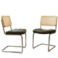 SCHWINGSTUHL DE-36904 2er-Set mit Kunstlederbezug und Rattan-Rückenlehne Grün - Grün, Metall (46.4/84.6/53cm) - ComfortXL