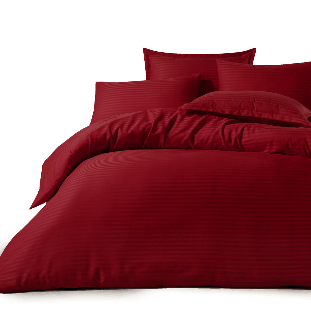 BETTWÄSCHE 4-teilig 135/200 cm YS - Bordeaux, Textil (135/200cm) - ROLFNERS