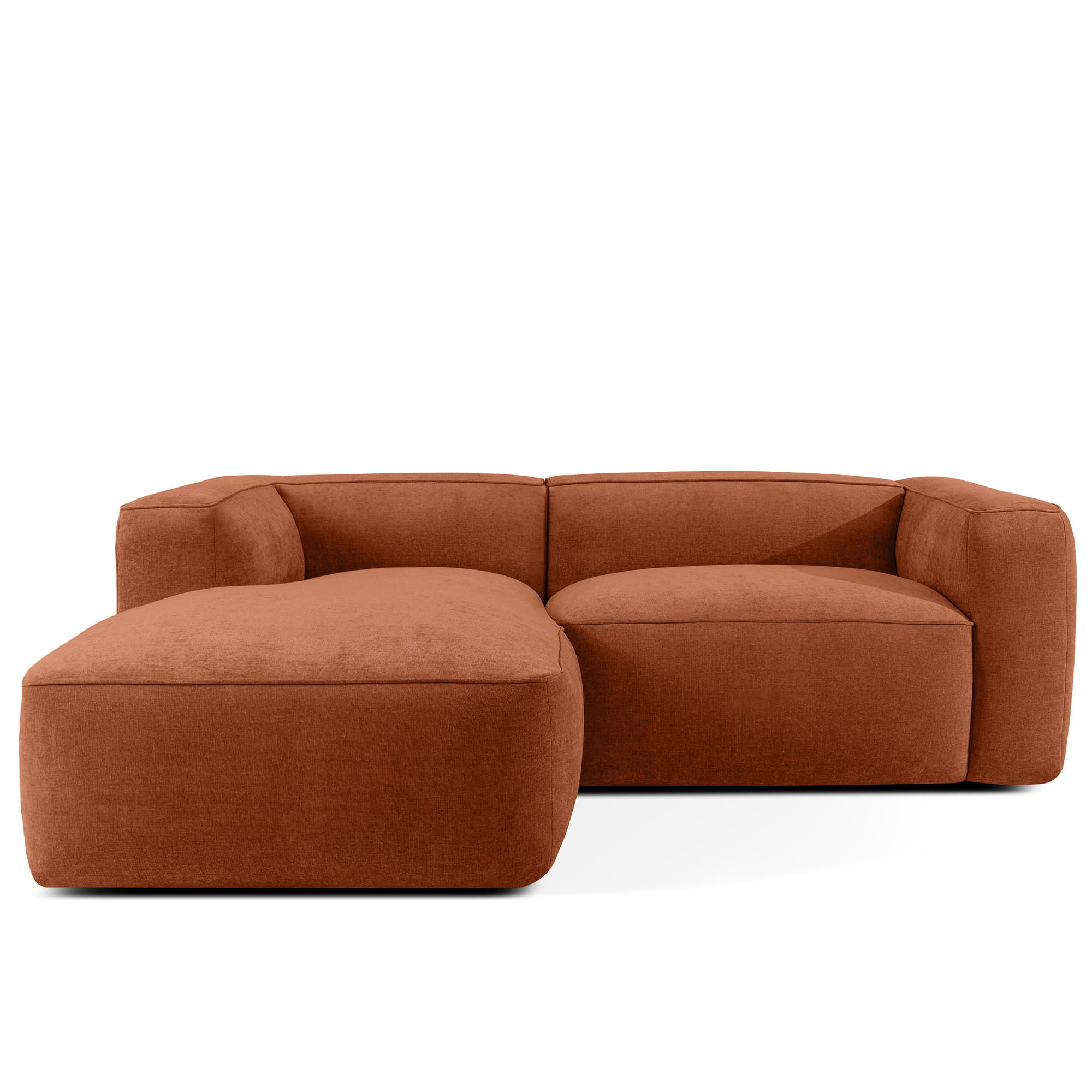 ECKSOFA LINKS FUBBO, Rot - Rot, Holz/Holzwerkstoff (225/176cm) - KONSIMO®