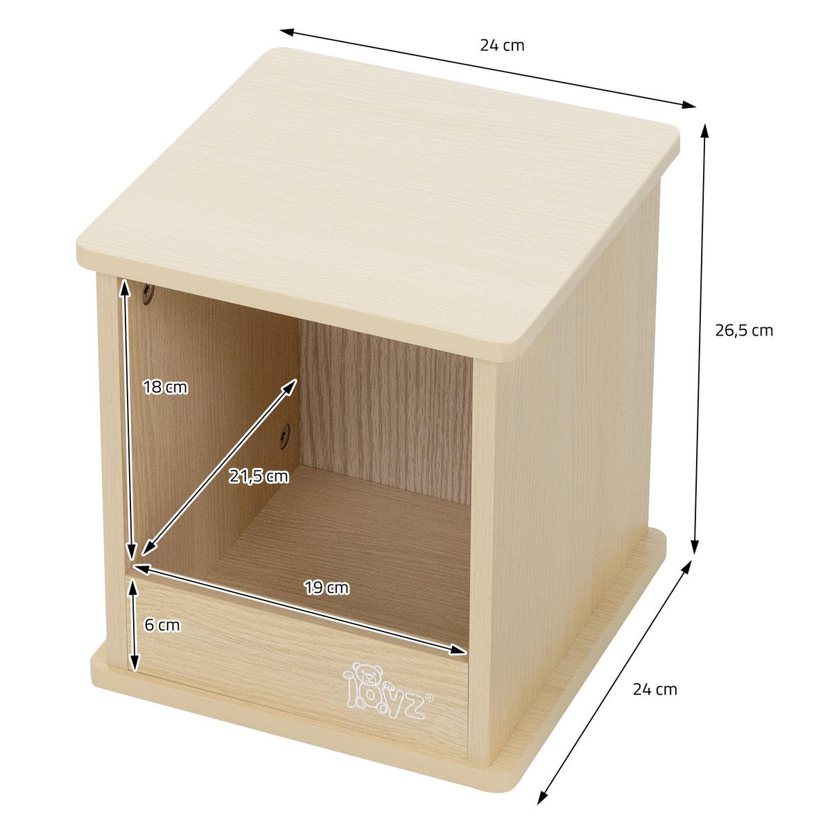 SITZGRUPPE Kinder - Naturfarben, Holz (58/50/58cm) - Joyz