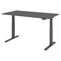 SCHREIBTISCH elektrisch XDKB 80/160/74 cm in Graphitfarben/Graphitfarben - Graphitfarben, Holzwerkstoff (80/160/74cm) - bümö