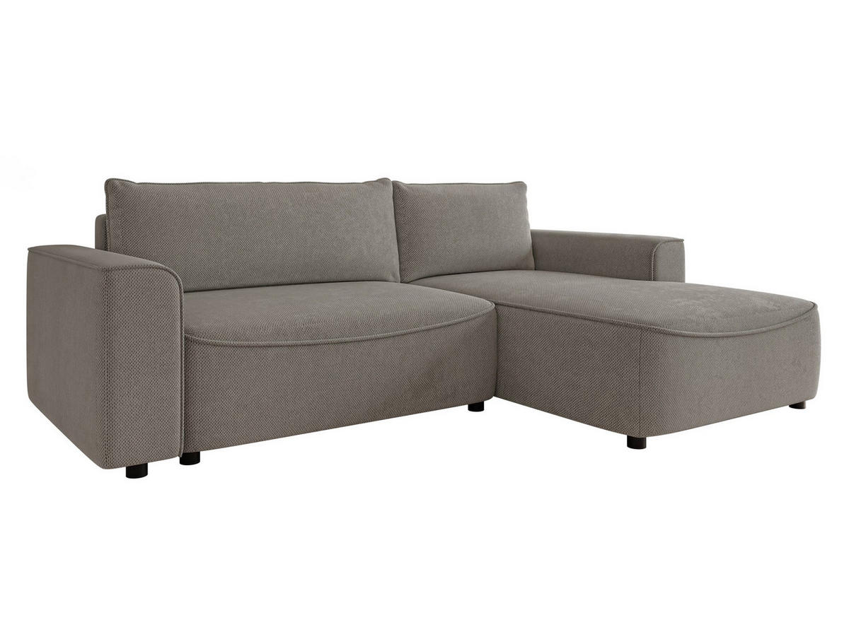 ECKSOFA Beliza, Seite: Rechts - Schwarz/Grau, Holz/Kunststoff (255/175cm) - MIRJAN24