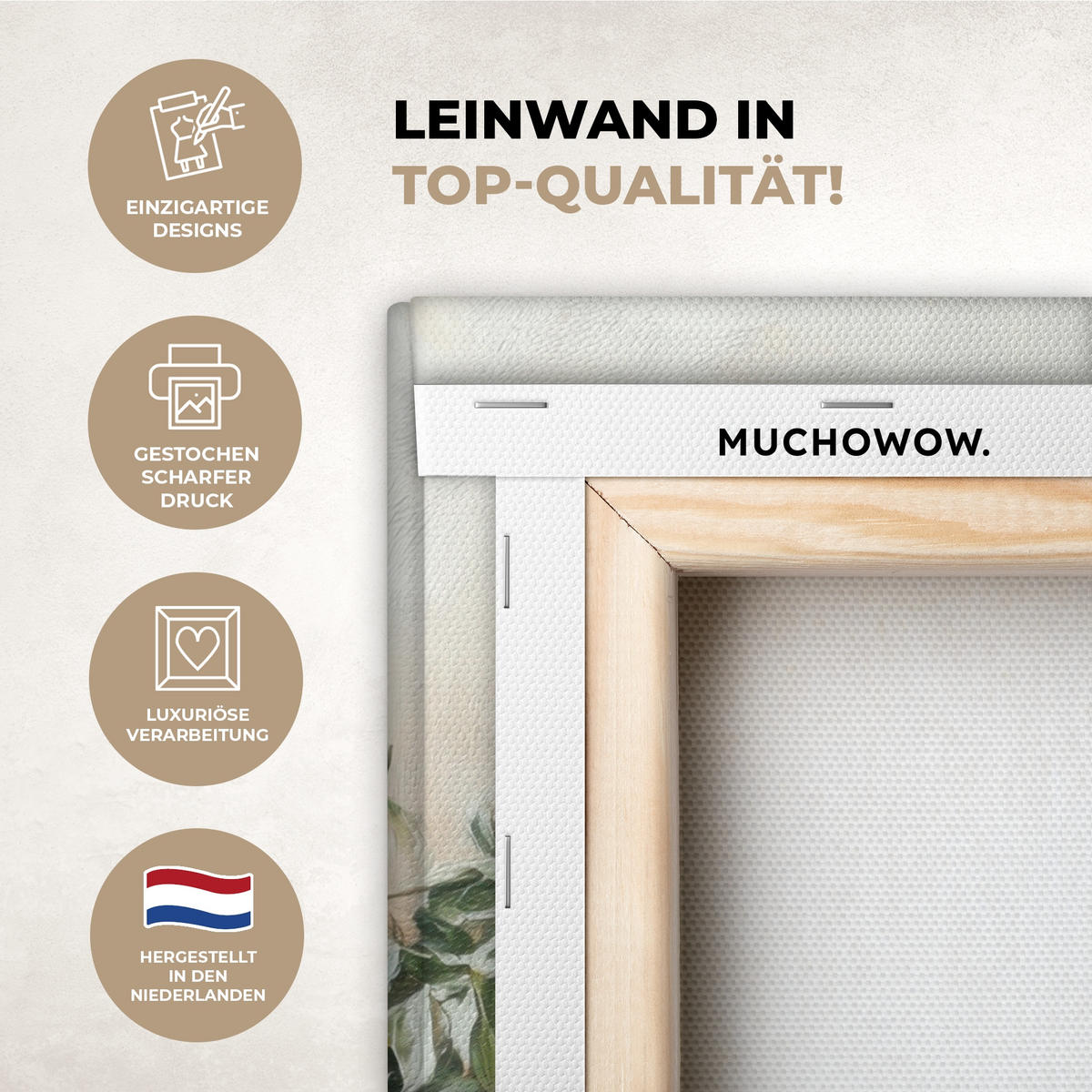 LEINWANDBILD Obst - Kräuter - Ländlich 30x40 cm - Naturfarben, Textil (30/40cm) - MuchoWow