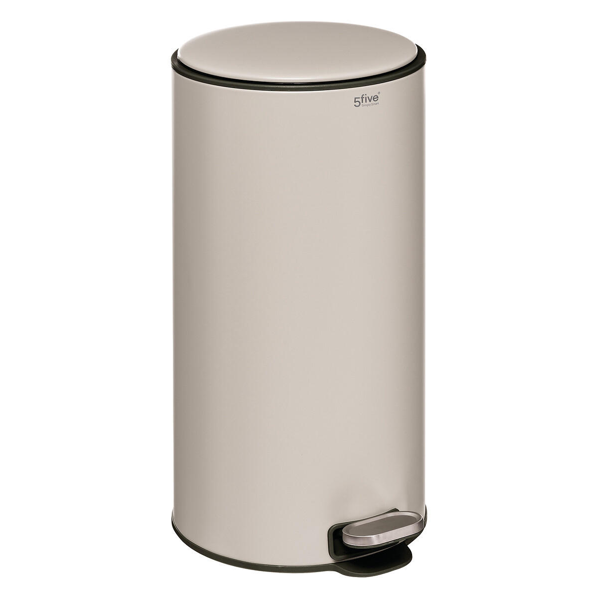 METALLMÜLLEIMER mit Geruchsbeseitiger Argile Delta 30 l 39/33/62 cm - Beige, Metall (33/62/39cm) - 5five Simply Smart