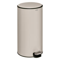 METALLMÜLLEIMER mit Geruchsbeseitiger Argile Delta 30 l 39/33/62 cm - Beige, Metall (33/62/39cm) - 5five Simply Smart