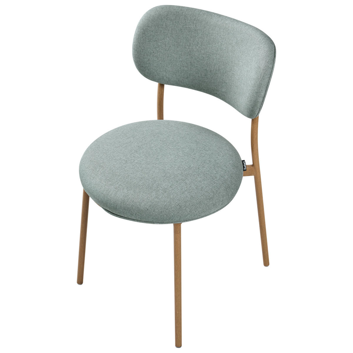 ÉTKEZŐSZÉK 2 darabos Szett Mentazöld Casey - barna/mentazöld, textil (43/76/50cm) - Beliani