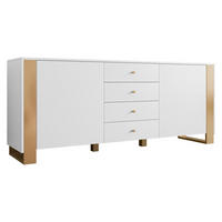 SIDEBOARD Loutio 2D4SZ - Goldfarben/Weiß, Holzwerkstoff/Kunststoff (180/74/40cm) - MIRJAN24