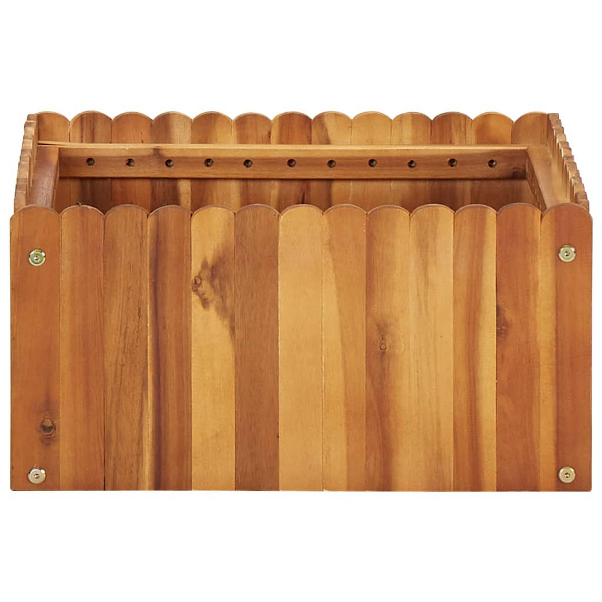 GARTEN-HOCHBEET 50 x 50 x 25 cm Massivholz - Braun, Holz (50/25/50cm)