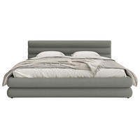 POLSTERBETT Alegre Grau Chenille 160x200 cm - Schwarz/Grau, Kunststoff/Textil (160/200cm) - Selsey