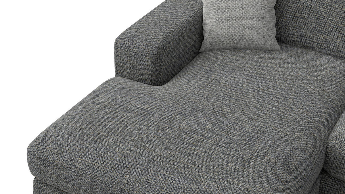 ECKSOFA OTTO 4-Sitzer, anthracit - Schwarz/Grau, Holz/Textil (279/159cm) - Courtois Laville