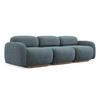4-SITZER-SOFA Bouclé Stoff Blau - Blau/Blaugrau, Holz/Textil (270/73/95cm) - Makamii